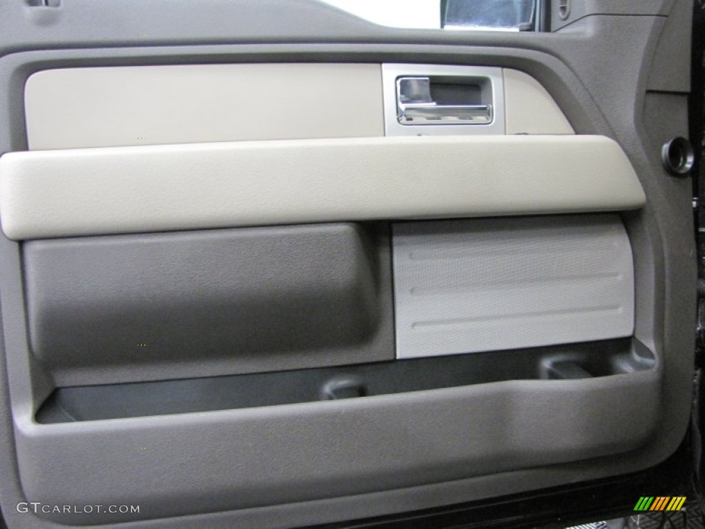 2010 F150 XL SuperCab 4x4 - Tuxedo Black / Medium Stone photo #14