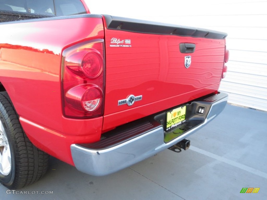 2008 Ram 1500 Lone Star Edition Quad Cab - Flame Red / Medium Slate Gray photo #20