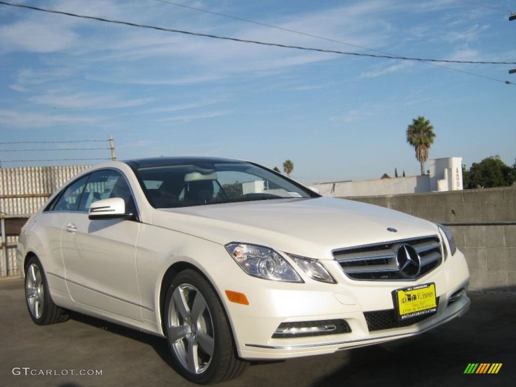 2013 E 350 Coupe - Diamond White Metallic / Black photo #1