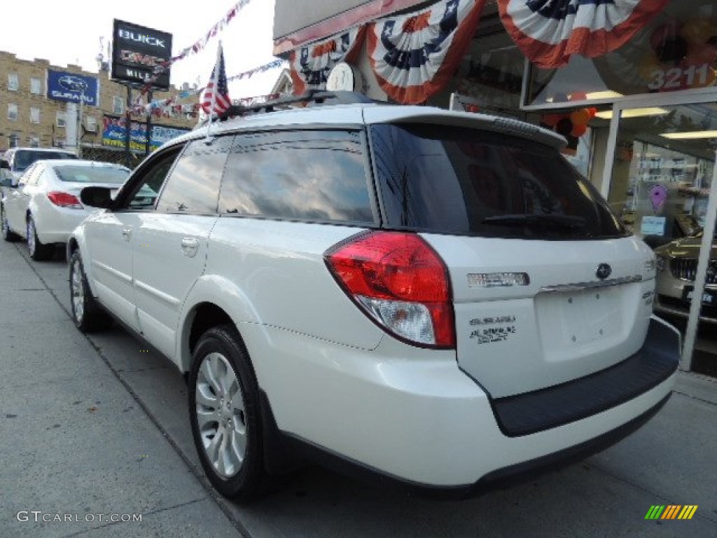 2009 Outback 2.5i Limited Wagon - Satin White Pearl / Warm Ivory photo #5