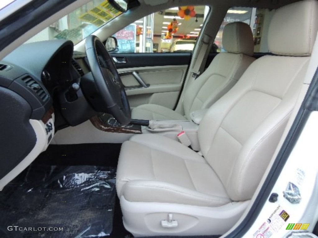 2009 Outback 2.5i Limited Wagon - Satin White Pearl / Warm Ivory photo #11