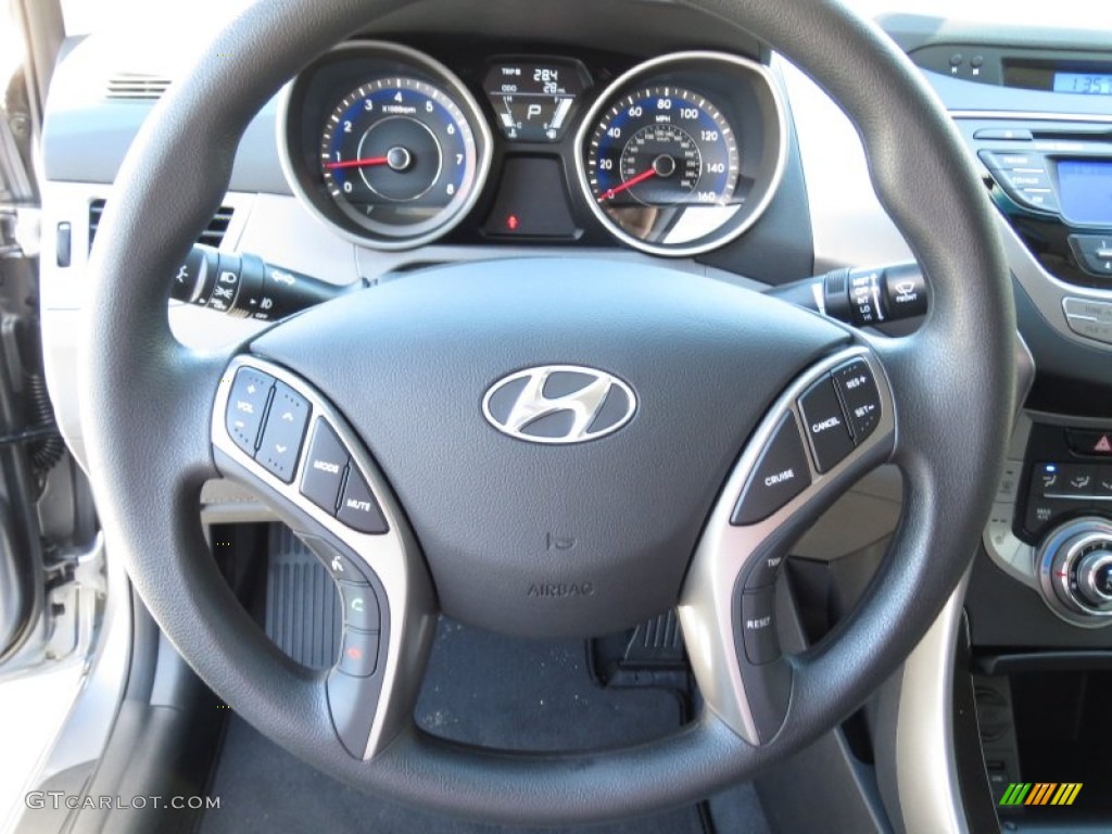 2013 Elantra GLS - Titanium Gray Metallic / Gray photo #27