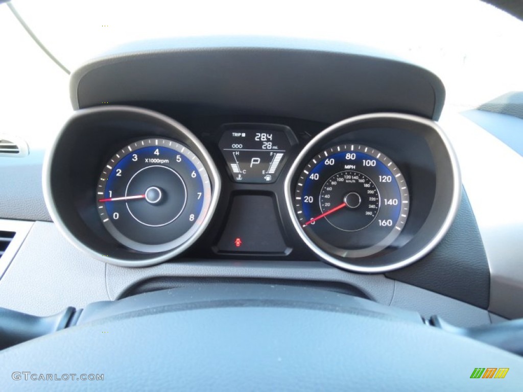 2013 Elantra GLS - Titanium Gray Metallic / Gray photo #28