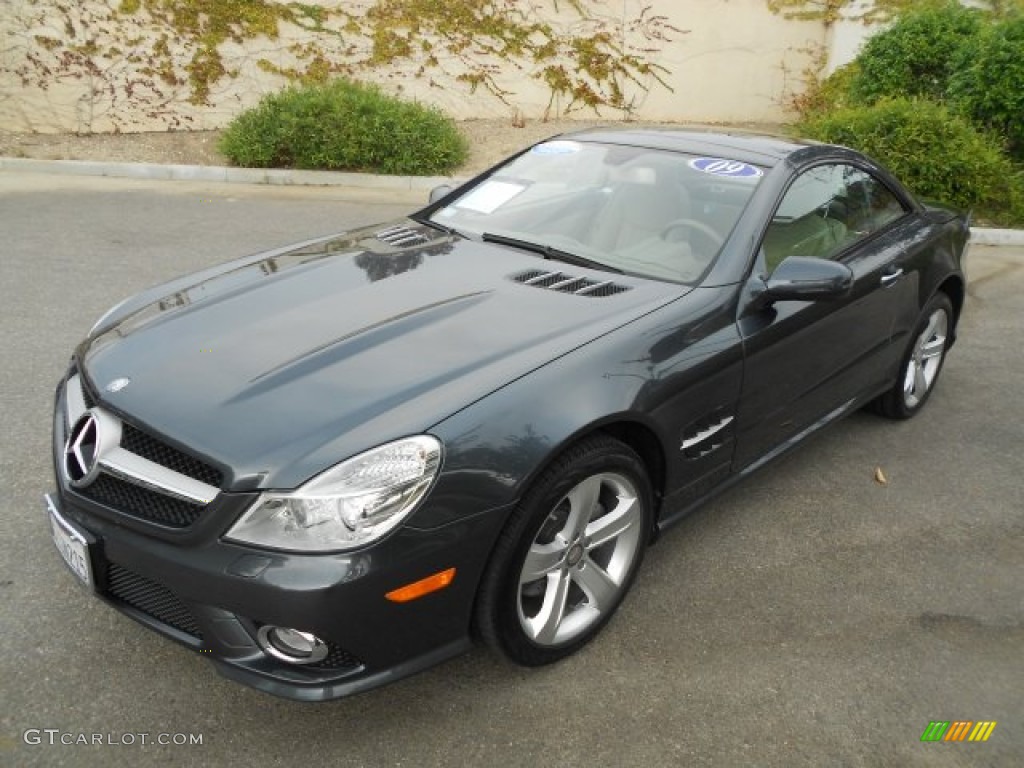 Steel Grey Metallic 2009 Mercedes-Benz SL 550 Roadster Exterior Photo #72516936
