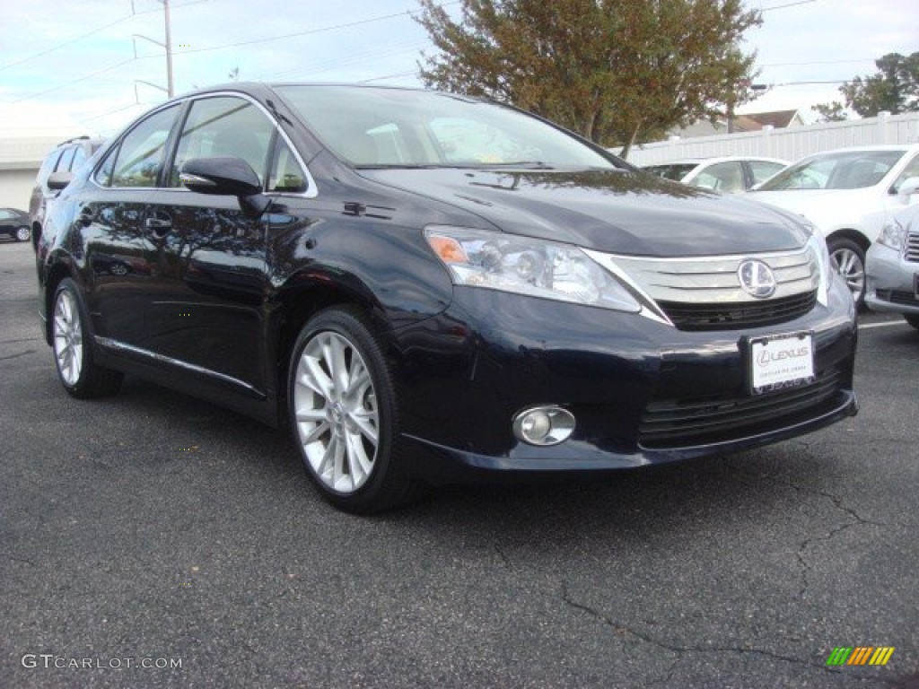 2010 HS 250h Hybrid Premium - Black Sapphire Pearl / Parchment photo #1