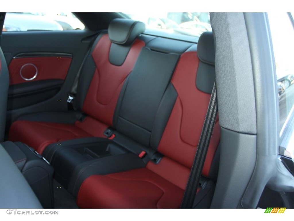 Black/Magma Red Interior 2013 Audi S5 3.0 TFSI quattro Coupe Photo #72518850
