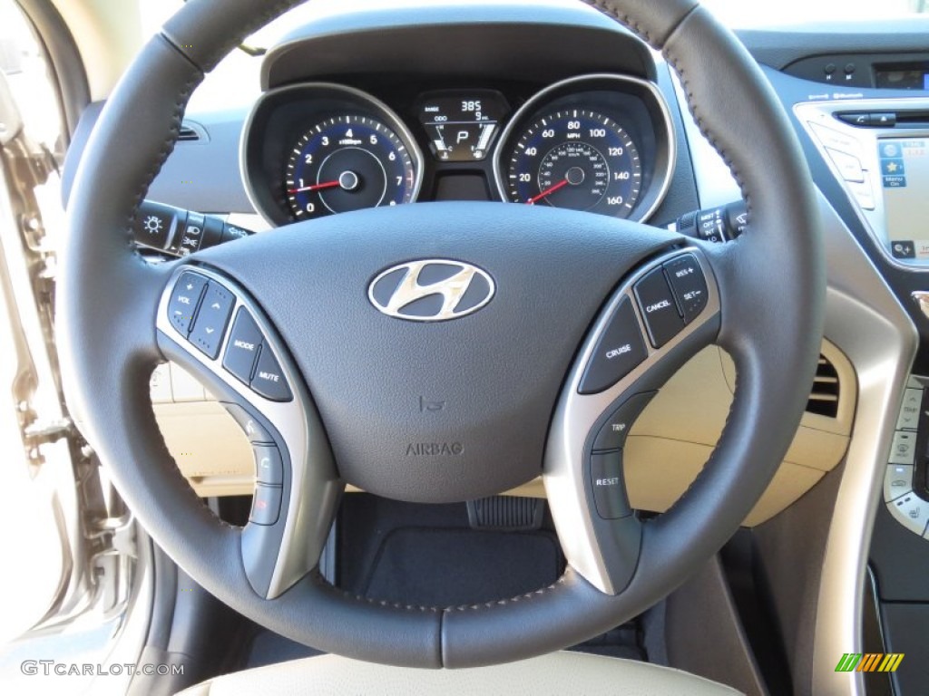 2013 Elantra Limited - Desert Bronze / Beige photo #31