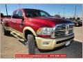 2012 Deep Cherry Red Crystal Pearl Dodge Ram 3500 HD Laramie Longhorn Crew Cab 4x4 Dually  photo #11