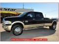 2012 Black Dodge Ram 3500 HD Laramie Longhorn Crew Cab 4x4 Dually  photo #1