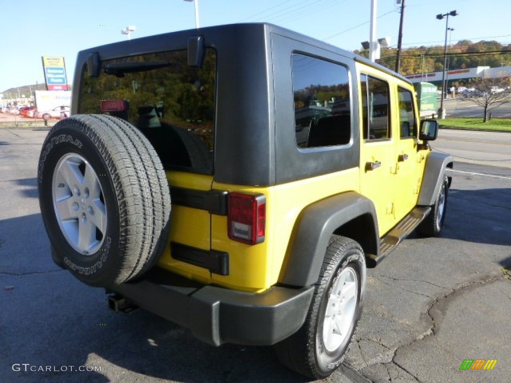 2008 Wrangler Unlimited X 4x4 - Detonator Yellow / Dark Slate Gray/Med Slate Gray photo #5