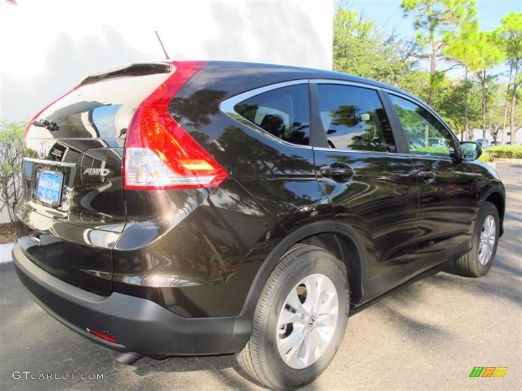 2013 CR-V EX AWD - Kona Coffee Metallic / Black photo #3
