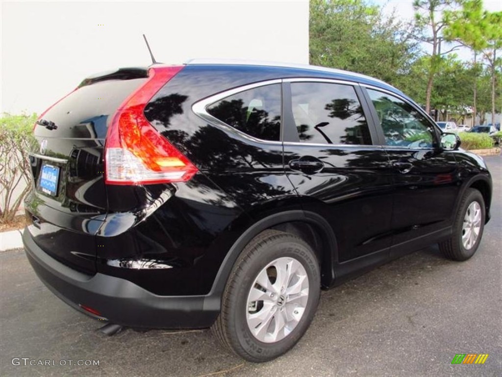 2013 CR-V EX-L - Crystal Black Pearl / Black photo #3