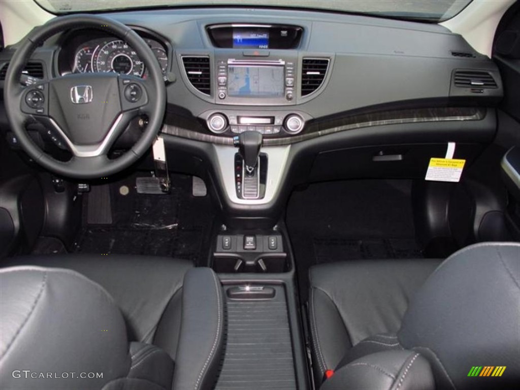 2013 CR-V EX-L - Crystal Black Pearl / Black photo #4
