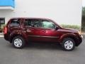 2013 Dark Cherry Pearl Honda Pilot LX  photo #2