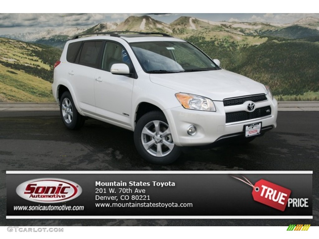 2012 RAV4 V6 Limited 4WD - Blizzard White Pearl / Ash photo #1