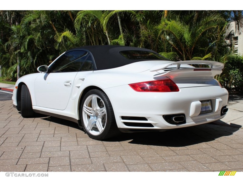 2008 911 Turbo Cabriolet - Carrara White / Sand Beige photo #2