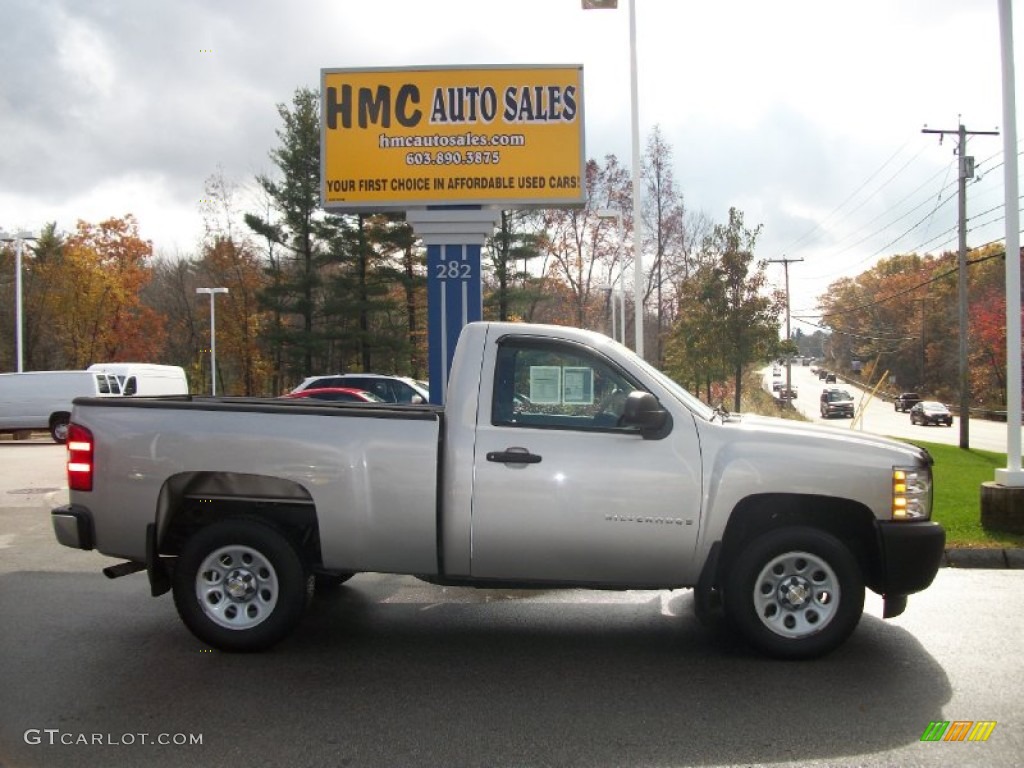 2007 Silverado 1500 Work Truck Regular Cab - Silver Birch Metallic / Dark Titanium Gray photo #1