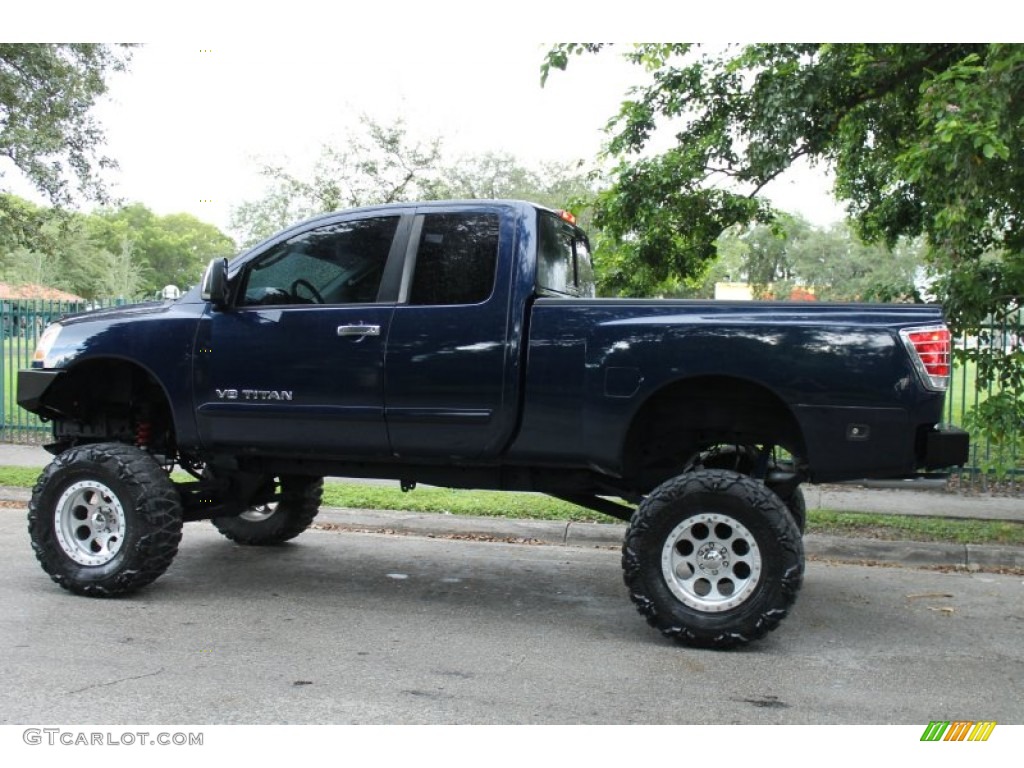 2006 Titan LE King Cab 4x4 - Deep Water Blue / Steel Gray photo #5