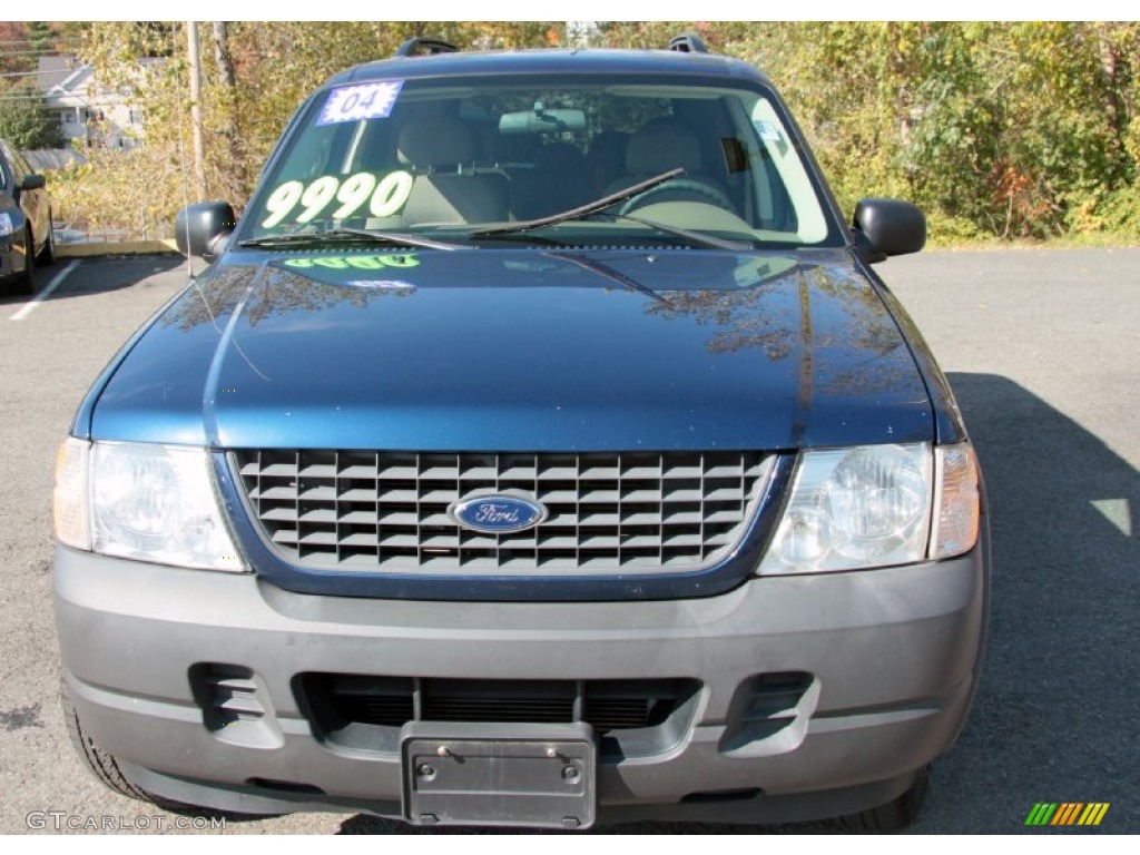 2004 Explorer XLS 4x4 - Dark Blue Pearl Metallic / Medium Parchment photo #2