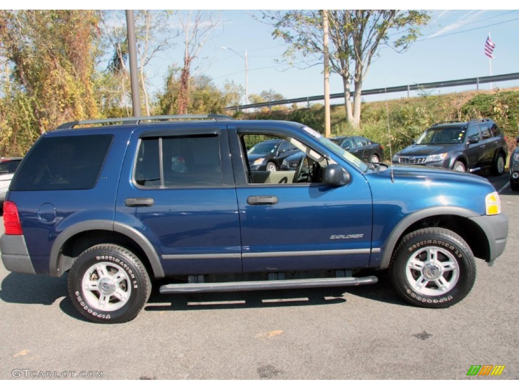 2004 Explorer XLS 4x4 - Dark Blue Pearl Metallic / Medium Parchment photo #4