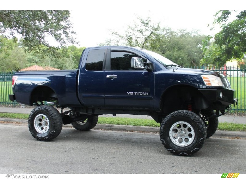 2006 Titan LE King Cab 4x4 - Deep Water Blue / Steel Gray photo #12