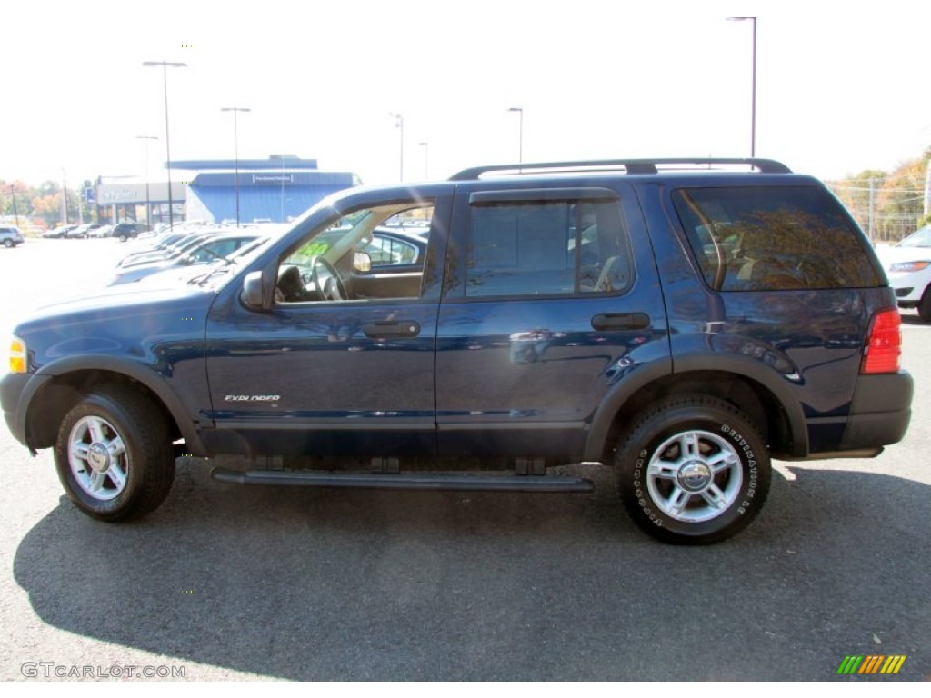 2004 Explorer XLS 4x4 - Dark Blue Pearl Metallic / Medium Parchment photo #11