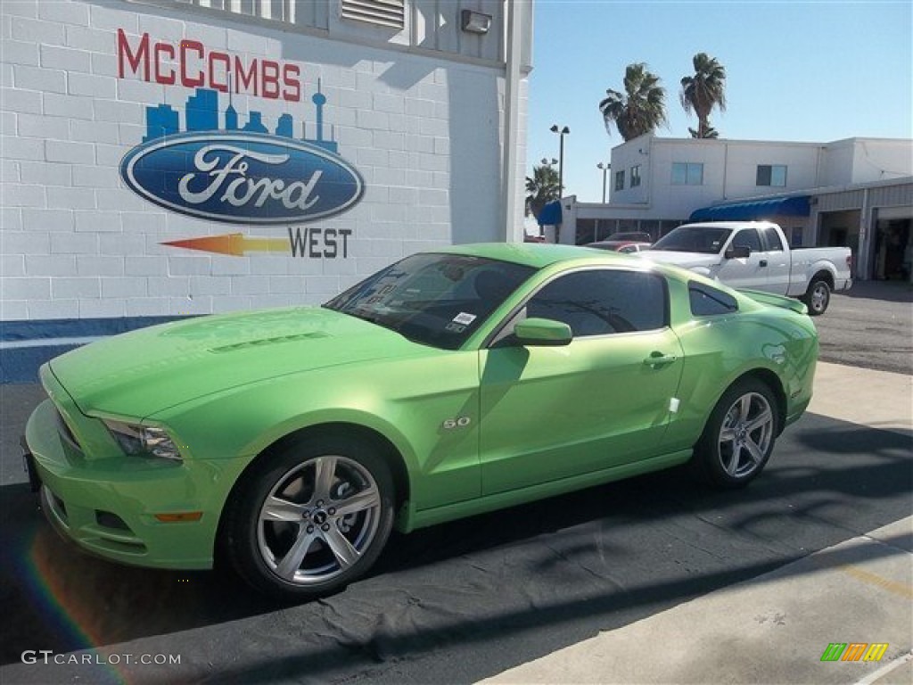 2013 Mustang GT Premium Coupe - Gotta Have It Green / Charcoal Black photo #1