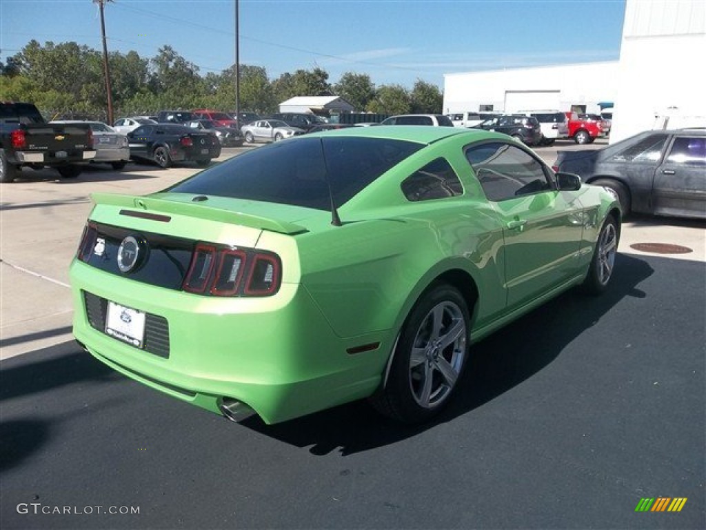 2013 Mustang GT Premium Coupe - Gotta Have It Green / Charcoal Black photo #8
