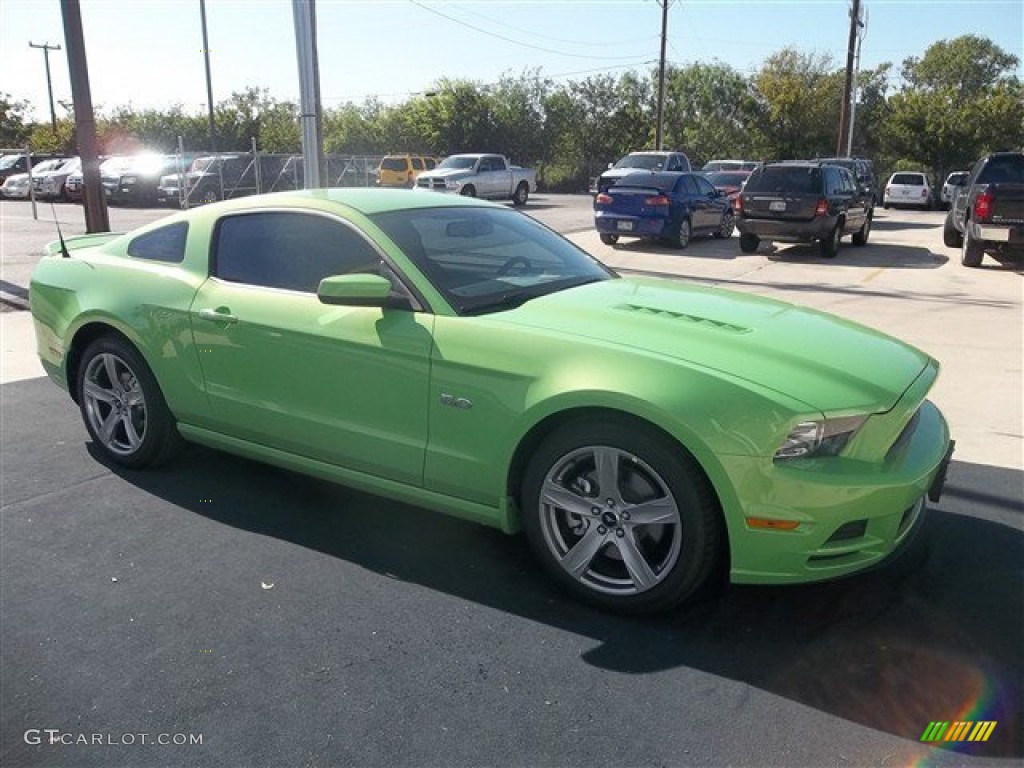 2013 Mustang GT Premium Coupe - Gotta Have It Green / Charcoal Black photo #10