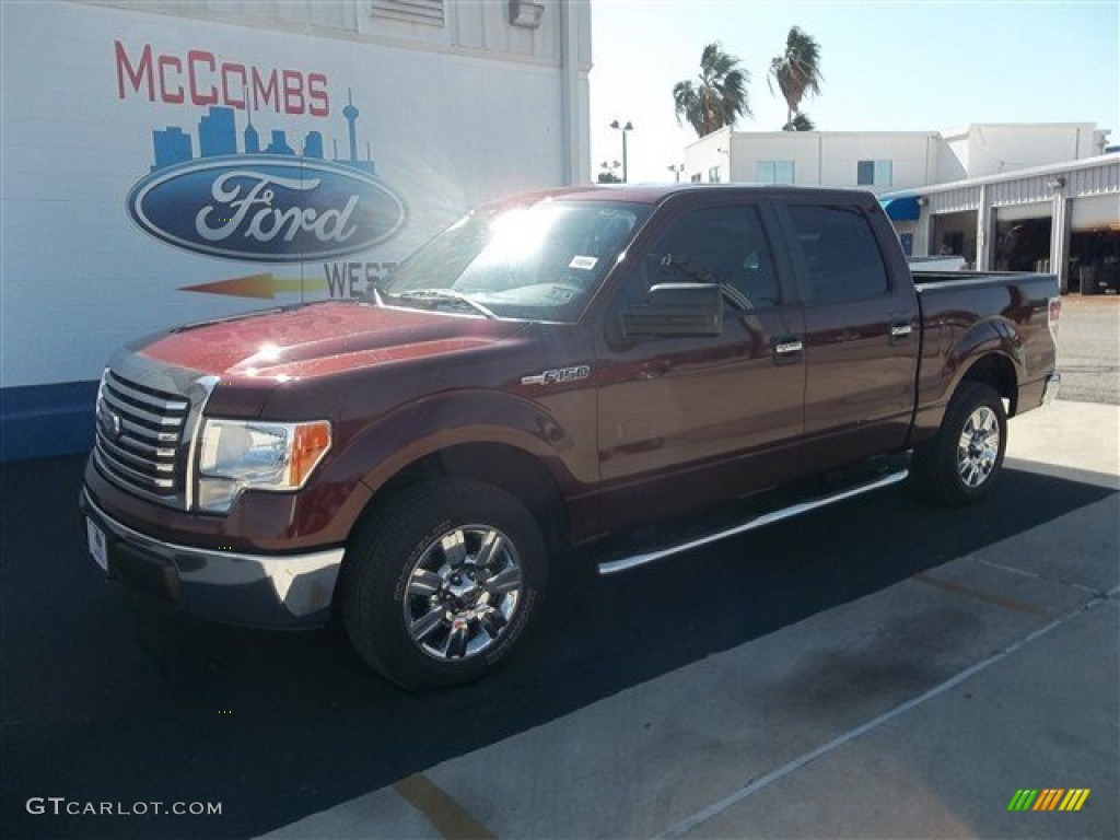 2010 F150 XLT SuperCrew - Royal Red Metallic / Medium Stone photo #1