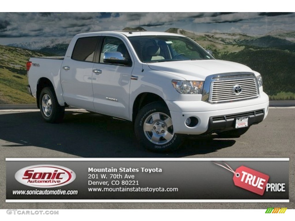 2013 Tundra Limited CrewMax 4x4 - Super White / Sand Beige photo #1