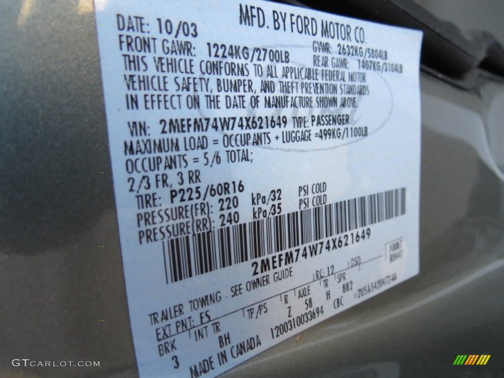 2004 Grand Marquis GS - Spruce Green Metallic / Medium Parchment photo #14