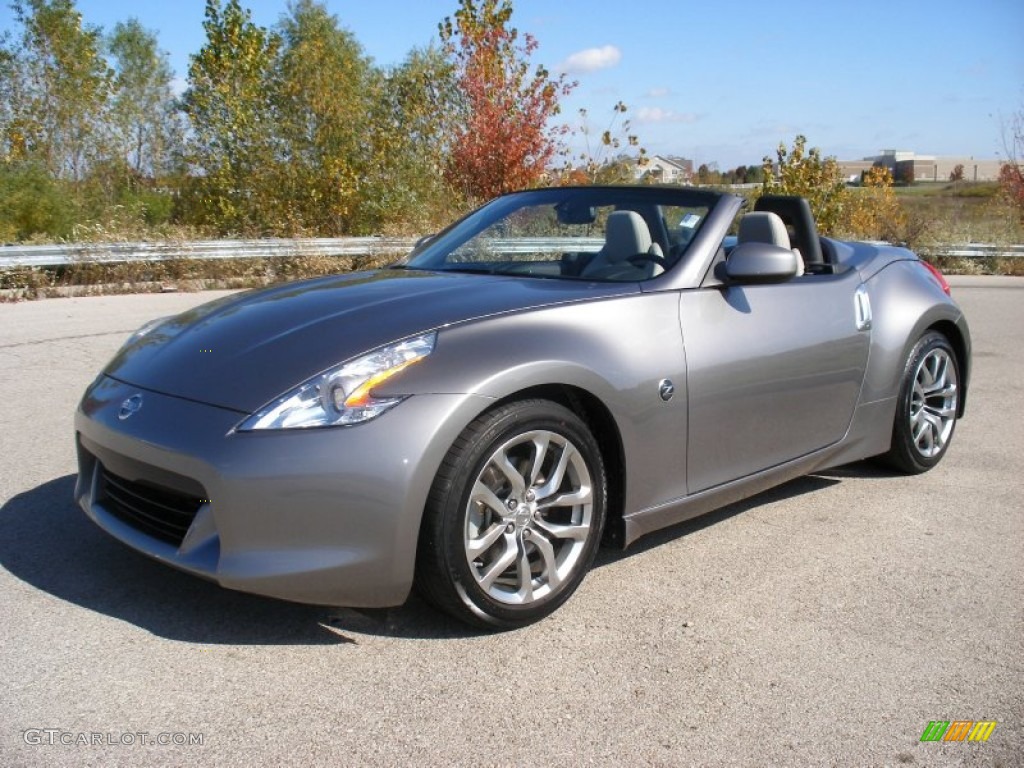 2010 370Z Touring Roadster - Platinum Graphite / Gray Leather photo #14