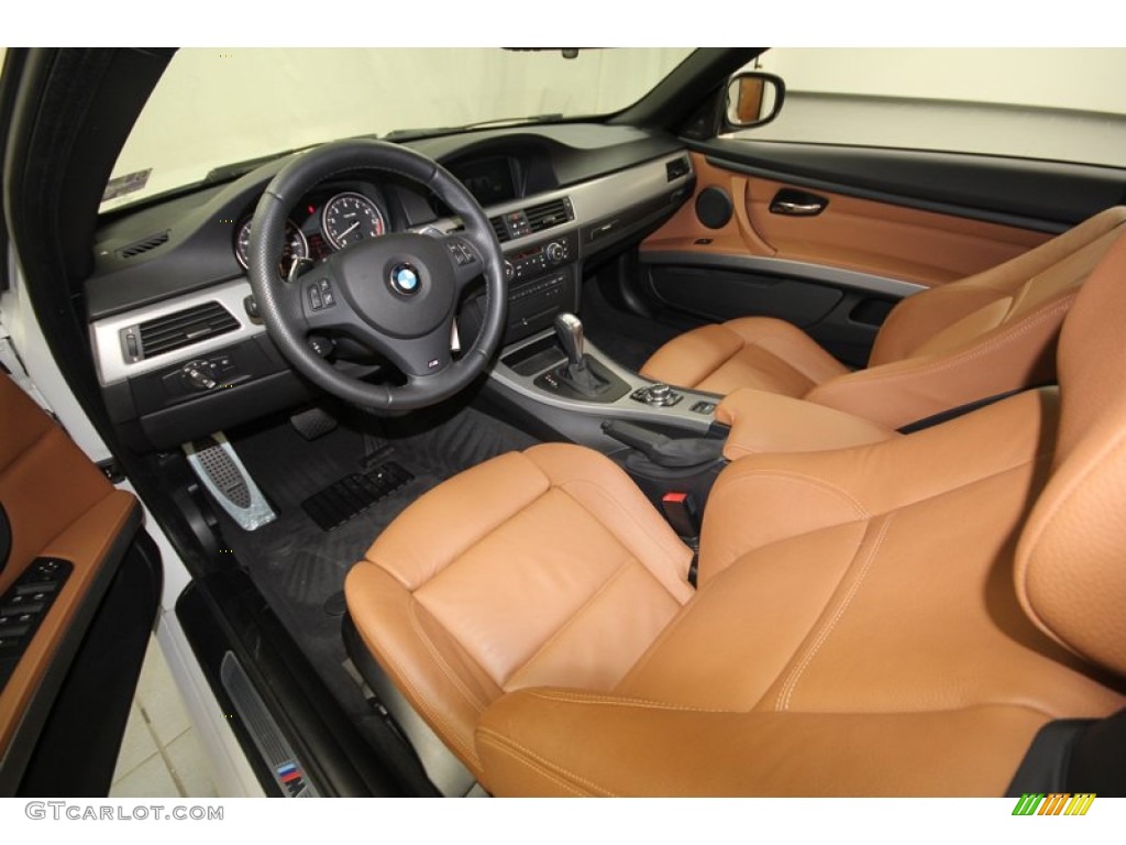Saddle Brown Dakota Leather Interior 2011 BMW 3 Series 335i Convertible Photo #72541716