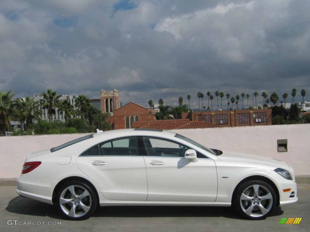 Diamond White Metallic 2012 Mercedes-Benz CLS 550 Coupe Exterior Photo #72545676