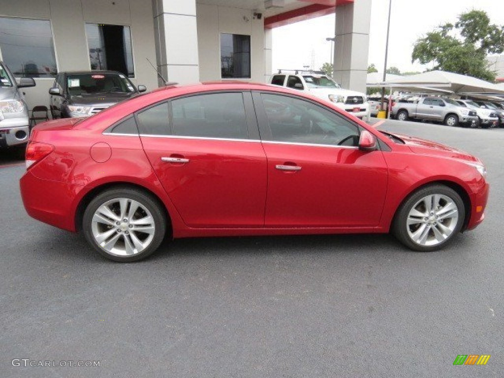 2011 Cruze LTZ - Crystal Red Metallic Tintcoat / Jet Black Leather photo #8