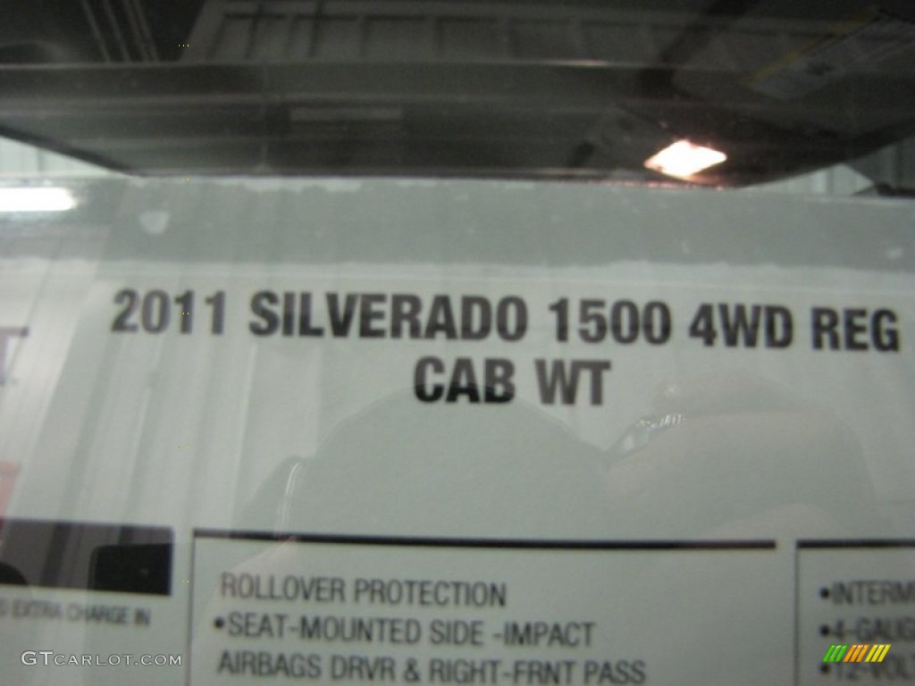 2011 Silverado 1500 Regular Cab 4x4 - Summit White / Dark Titanium photo #9
