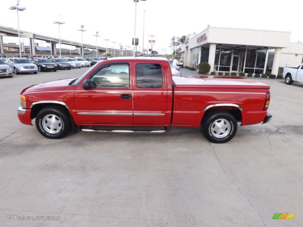 2004 Sierra 1500 SLE Extended Cab - Fire Red / Dark Pewter photo #2