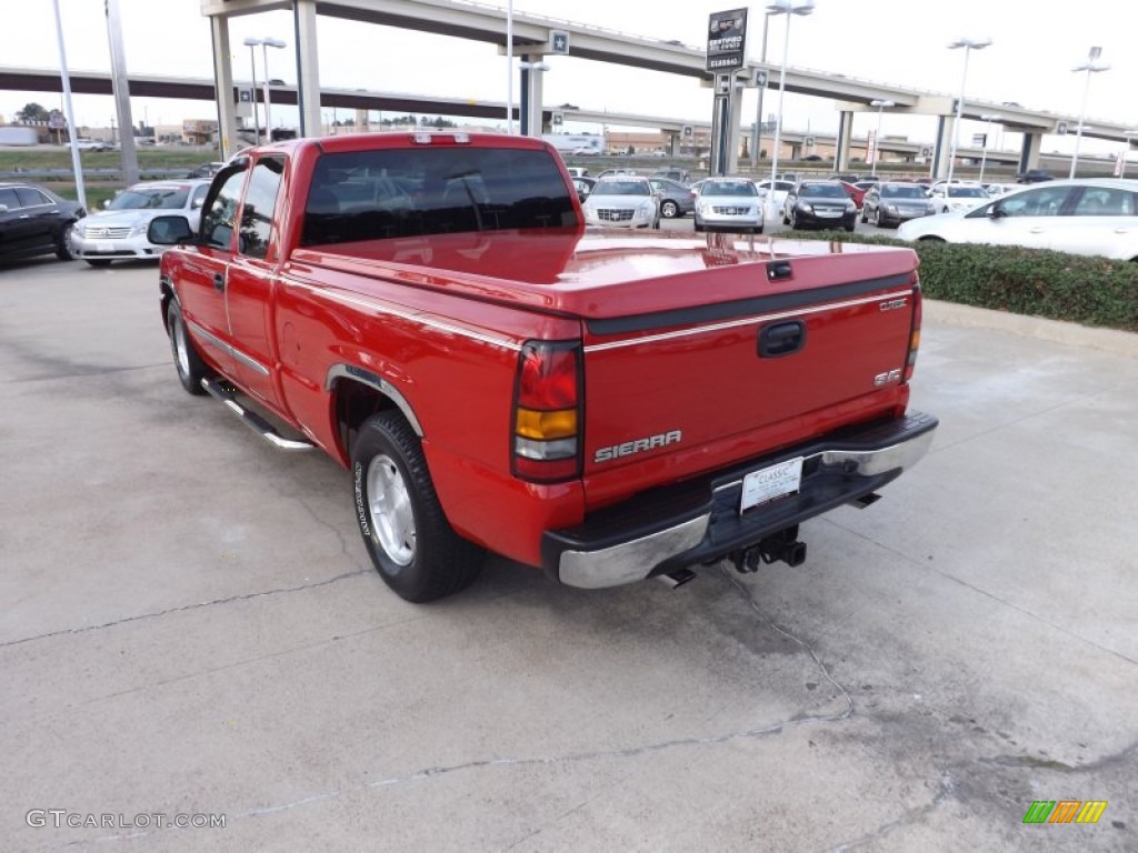 2004 Sierra 1500 SLE Extended Cab - Fire Red / Dark Pewter photo #3