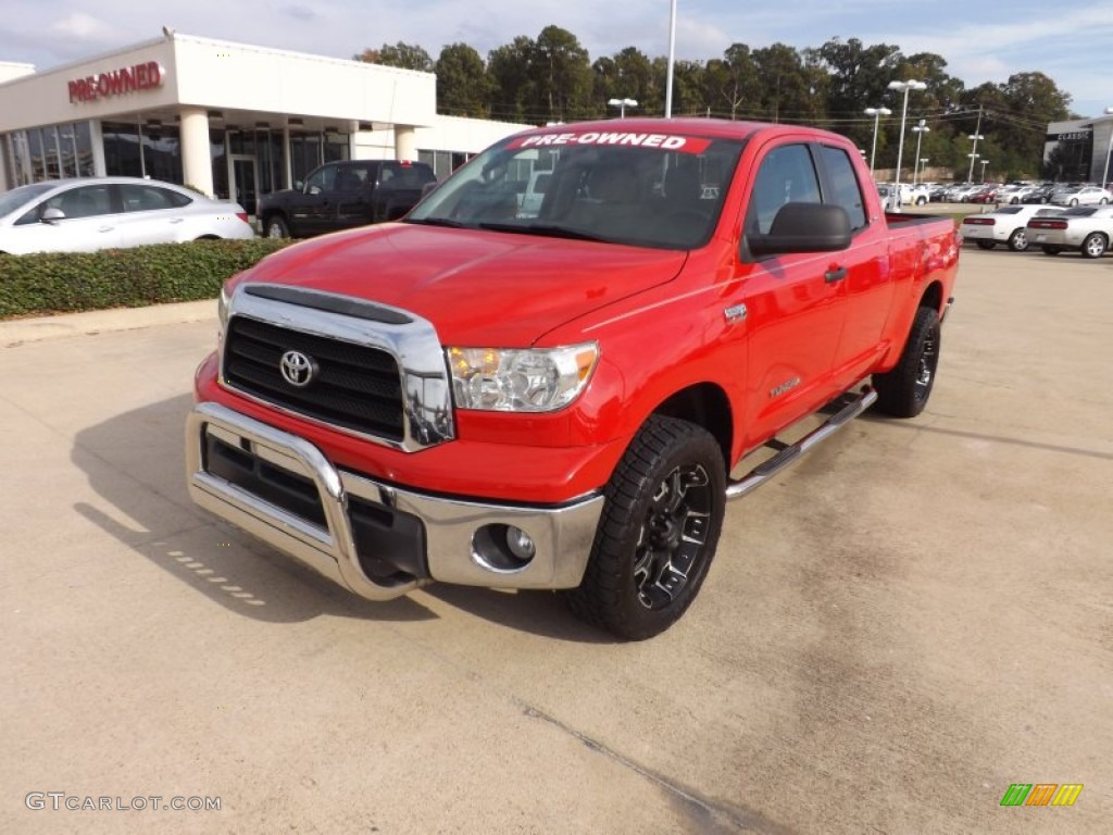 2008 Tundra SR5 Double Cab 4x4 - Radiant Red / Beige photo #1
