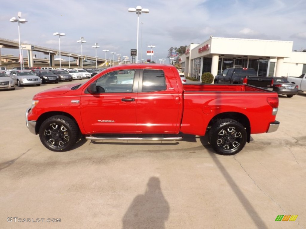 2008 Tundra SR5 Double Cab 4x4 - Radiant Red / Beige photo #2