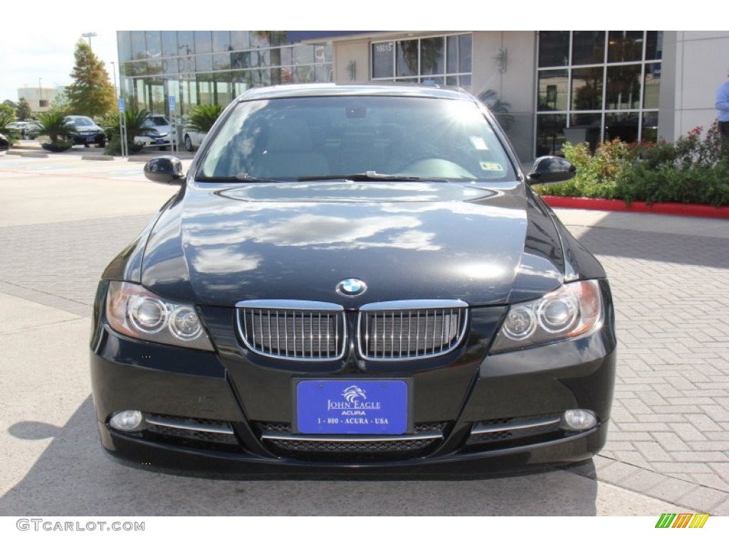 2008 3 Series 335i Sedan - Jet Black / Gray photo #3