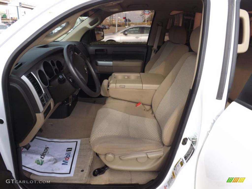 2008 Tundra Double Cab - Super White / Beige photo #12