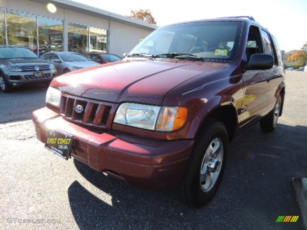2002 Sportage 4x4 - Pepper Red / Gray photo #3