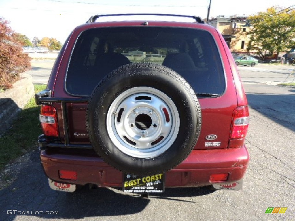 2002 Sportage 4x4 - Pepper Red / Gray photo #5