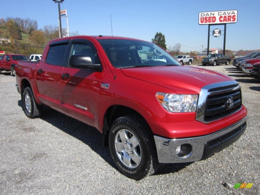 2011 Tundra TRD CrewMax 4x4 - Barcelona Red Metallic / Graphite Gray photo #1