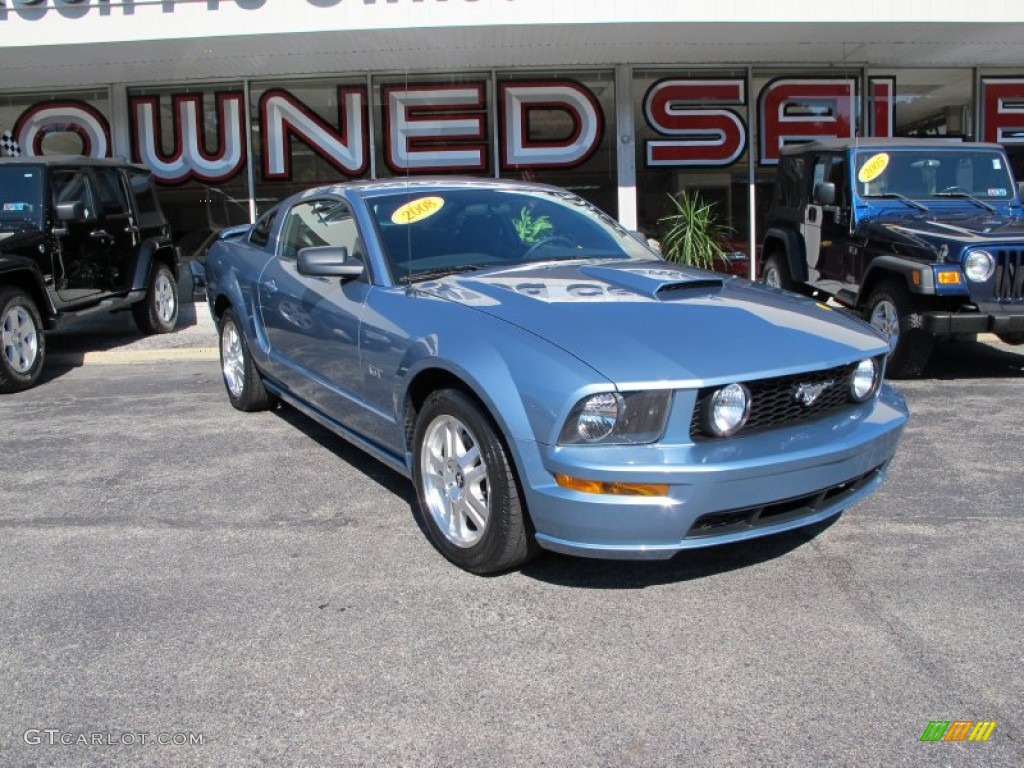 2008 Mustang GT Deluxe Coupe - Windveil Blue Metallic / Dark Charcoal photo #4