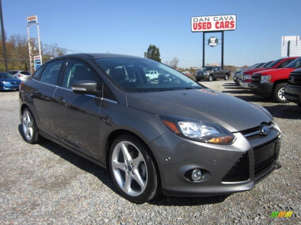 2012 Focus Titanium Sedan - Sterling Grey Metallic / Charcoal Black photo #1
