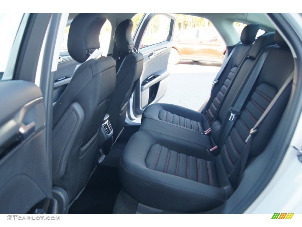 SE Appearance Package Charcoal Black/Red Stitching Interior 2013 Ford Fusion SE 1.6 EcoBoost Photo #72556797