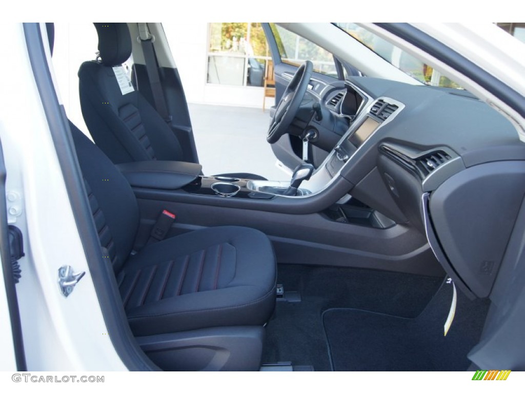 SE Appearance Package Charcoal Black/Red Stitching Interior 2013 Ford Fusion SE 1.6 EcoBoost Photo #72556887